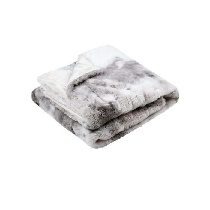 Plaid a poils doux 130 x 160 cm Harald naturel