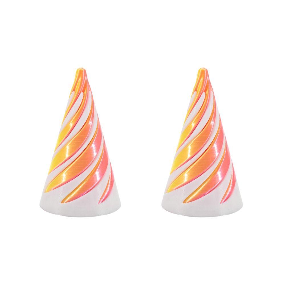 2Pcs Vortex Thread Impossible Pyramid Decorative Helix Screw Toy  Home Office