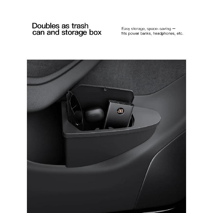 YZ Front Door Storage Trash Can for Tesla Model Y Juniper 2025 Car Door Storage Box Multi Functional Organizador Car Accessories