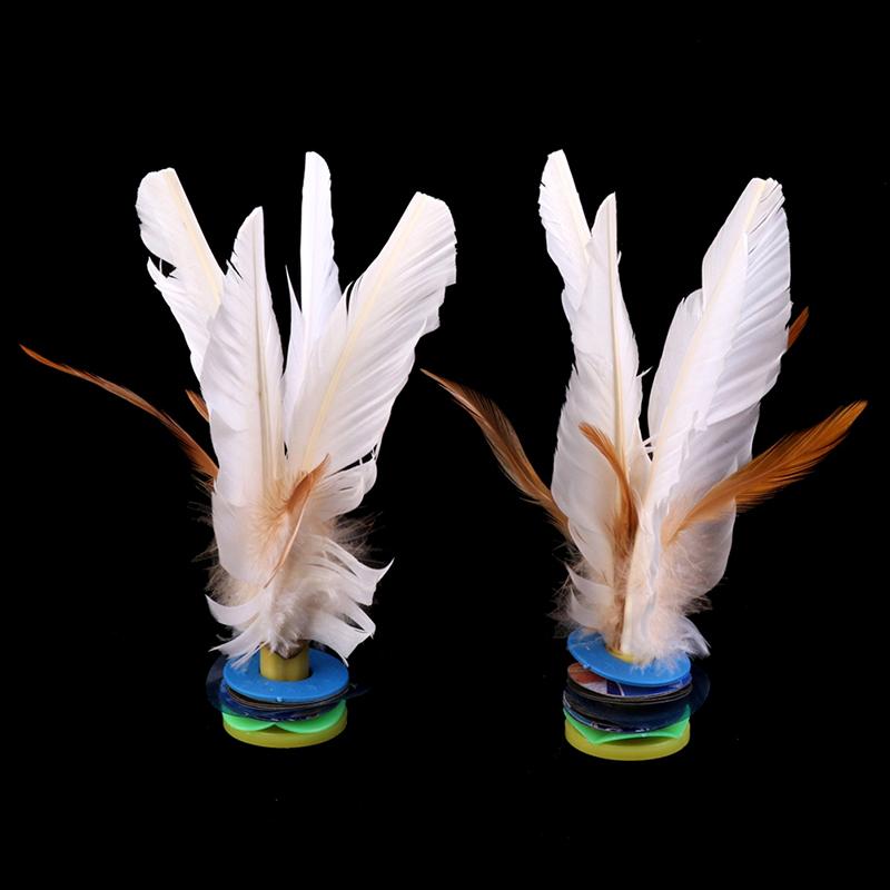 Sparka Badmintonbollar Vit Gåsfjäder Kinesisk Fotövning Sport Utomhusleksak