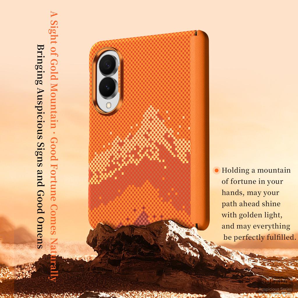 Luxury Business Magnetic Textured Skin-Feel Case for Samsung Z Fold 8 Wide Shockproof for Magsafe Metal Lens Protector Cover