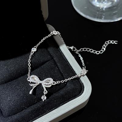 Mikro-intarsii Zirkon Schleifenarmband Damen leicht luxuriöses Temperament Armband neuer personalisierter Handschmuck