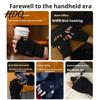 Winter-Heizhandschuhe 1 Paar Verschluss Verstellbarer Handgelenkwärmer Temperatureinstellungen Handschuhe mit Klebeband-Design Wiederaufladbar Fingerlos