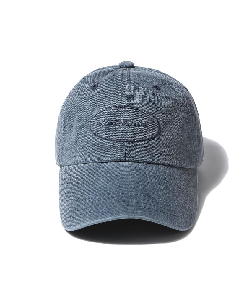 Tonilolenseu Laurence Applique Embroidered Pigment Ball Cap Vintage Navy