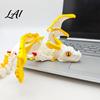 Stress Relief Dragon Ornament 3D Printed Articulated Figurine with Adjustable Wings and Unique Eyes Sculpture Movable Joints for Home Decor
