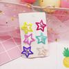 6 Teile/satz Schöne Mädchen Stern Haar Clips Candy Farbe BB HaarClip Metall Snap Kinder Haar Barrettes