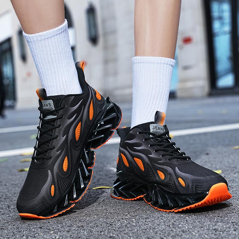 Fashion Shoes Men Blade Running Shoes for Men Flame Design Sneakers Shock Absorption Jogging Sports Walking Shoes Male Footwear