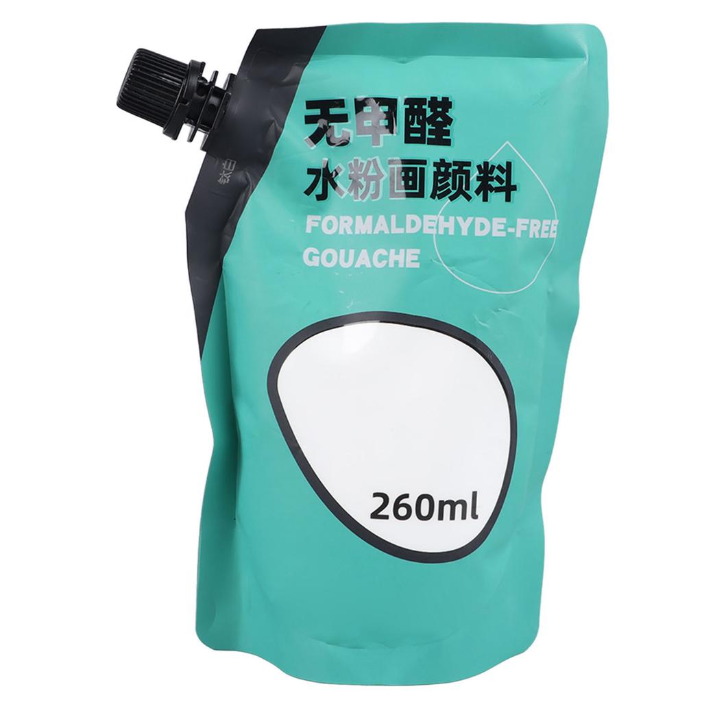 260ml White Gouache Paint Dry Quickly Strong Coverage Water Color Tube for Kids Beginners Artists