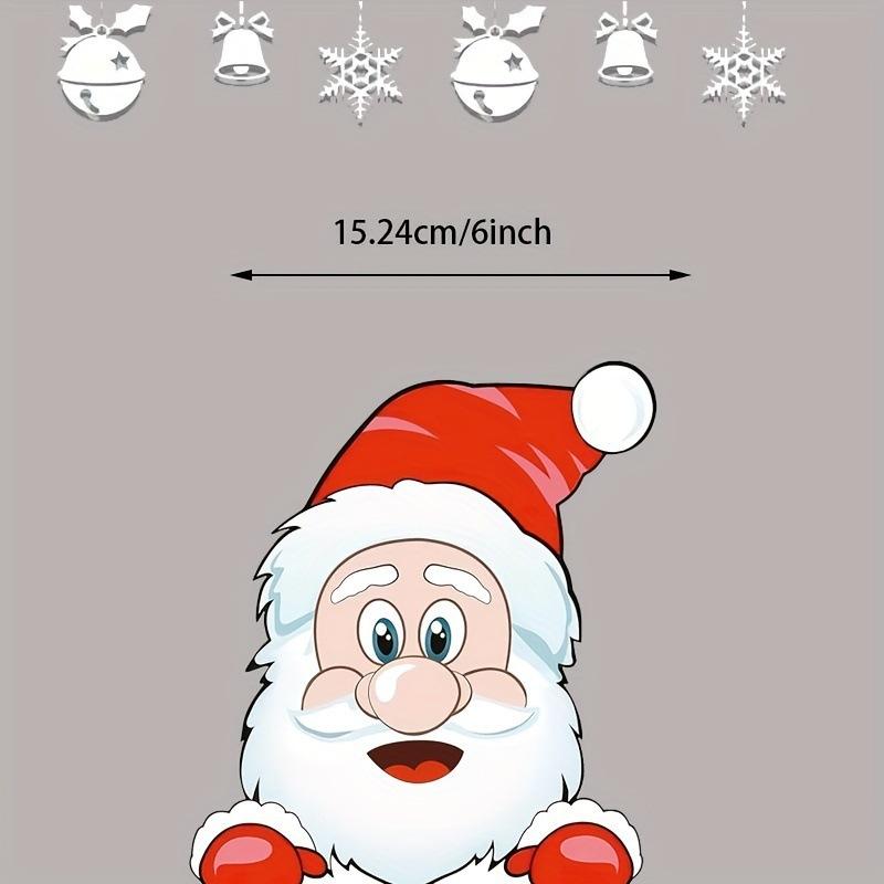 Merry Christmas vehicle stickers, waterproof Santa and reindeer window grilles, suitable for car computer stickers car sticker