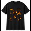 Camp Fire Dark Fantasy Retro Mens T-Shirt Black 100% Cotton Classic Printed
