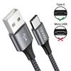 Câble USB C [2M, Lot de 2], Câble USB C Charge Rapide Nylon Tressé Câble Type C 3A Chargeur pour Samsung Galaxy S21 S20 S10 S9 [373]