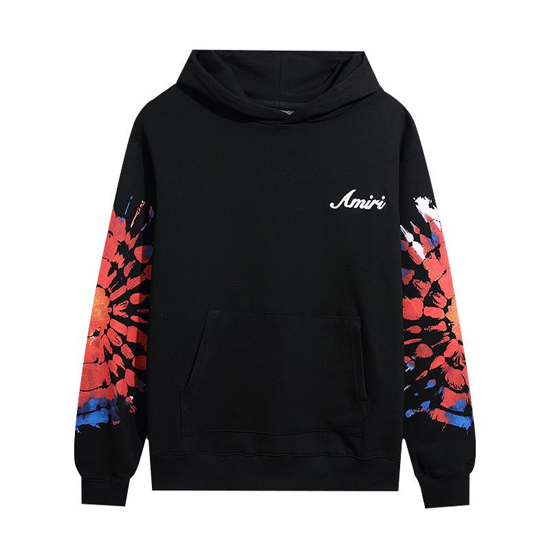 AMIRI Unisex High-Definition Print Casual Hoodie - 2024 Autumn/Winter American Trendy Collection
