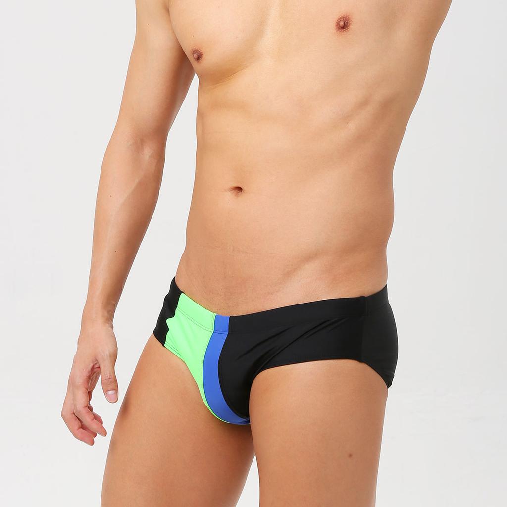Pánské plavky pruhované plavky značky Bew Color Block Swimwear Nylon Quick Dry