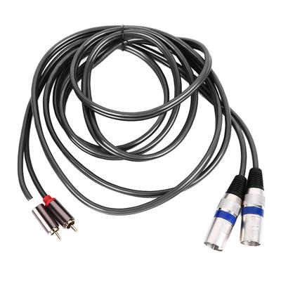 2 RCA auf 2 XLR Kabel Stecker Flexibles PVC für Heimkino Audio Geräteverbindung 3 Meter