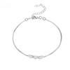 Hot Gift Charm Beautiful Elegant Wedding Women Cute 925 Sterling Silver Chain Bracelet Gilr Gift Fashion Anklet Jewelry LH031