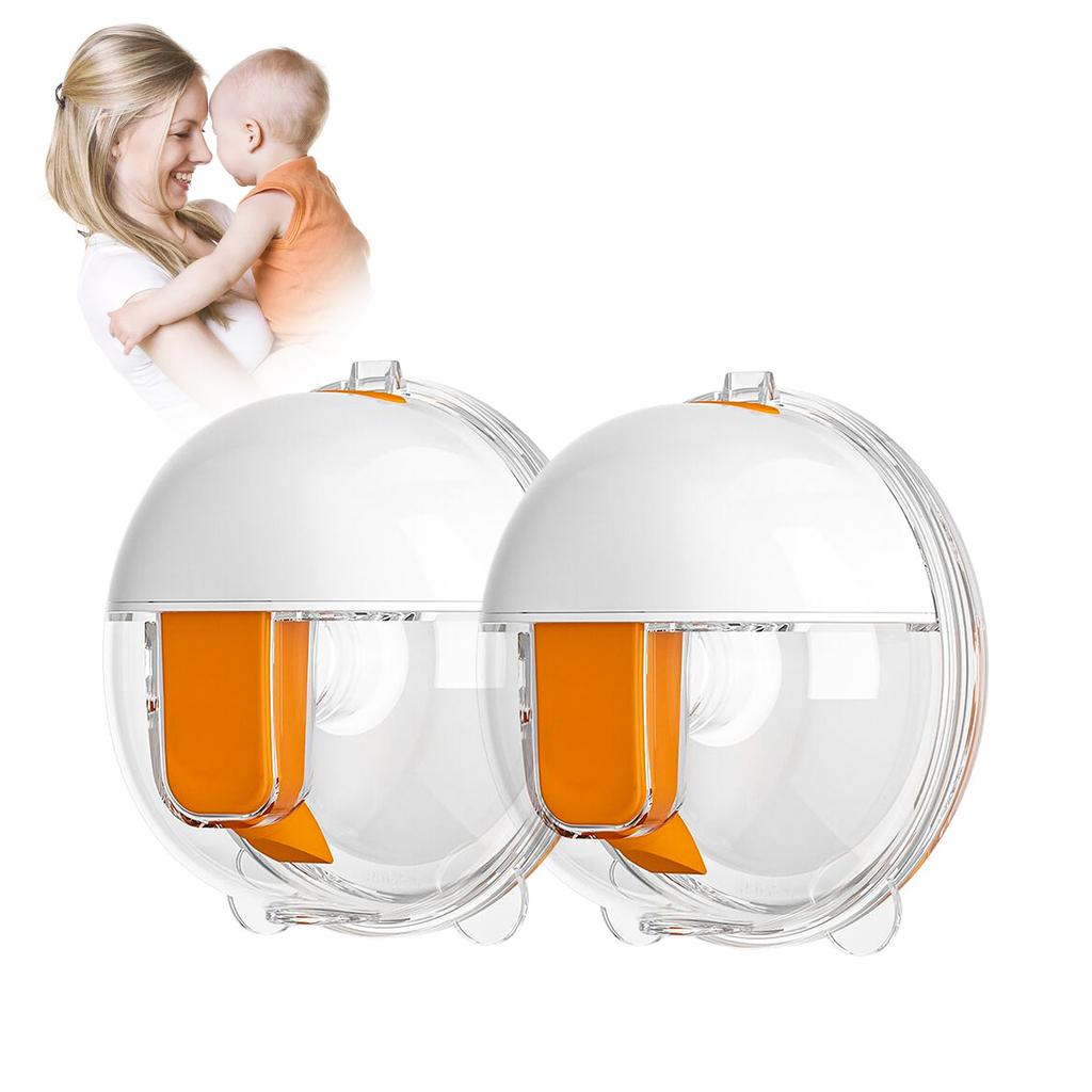 2pcs Wearable Hands Free Electric Breast Pump Portable Invisible Silent Pain Free Feeding Pump 3