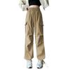 Solid Color High Waist Trousers Straight Sweat Pants Women Fashion Wide Leg Loose Pants  Sports