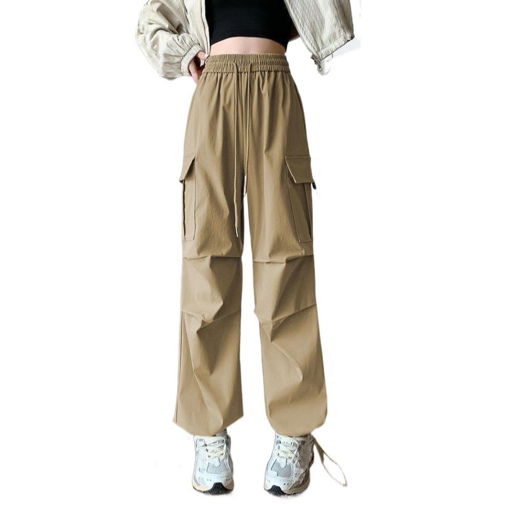 Solid Color High Waist Trousers Straight Sweat Pants Women Fashion Wide Leg Loose Pants  Sports