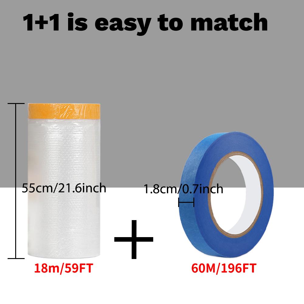 

Dustproof Film masking tape Furniture Dust Protection Masking Film Home Waterproof Plastic Film Wall Painting Protect Cover