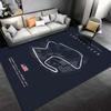 LAGUNA SECA Race Track Design Area Rug for Car Enthusiasts Suitable for use as an anti-slip game mat for living room and bedroom sofas