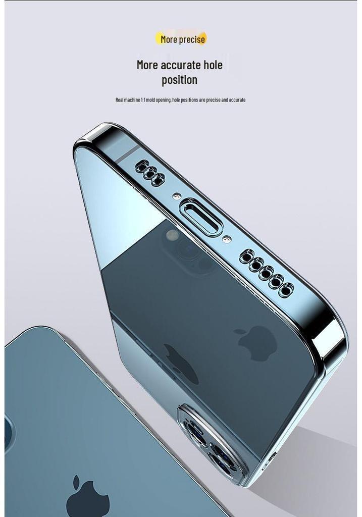 Apple 17 Pro Max iPhone 16E Transparent TPU Full Coverage Silicone Case – Soft & Protective.