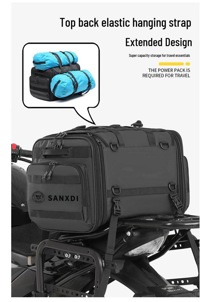 Spezielle Motorrad-Hecksitztasche für Touren und Fahrten