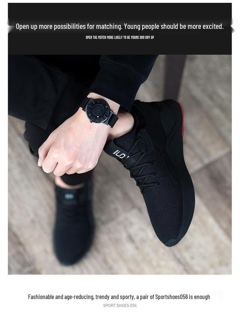 Andningsbara sneakers för män i stora storlekar: Mångsidiga Modetygskor för Vår & Höst