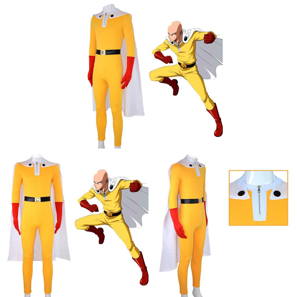 Celotělový Cosplay Oblek One Punch Man Opm s Polstrovaným Designem Pro Kostýmové Párty