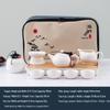 Portable Ceramic Tea Set with Tray - Custom Engraved Anniversary Gift