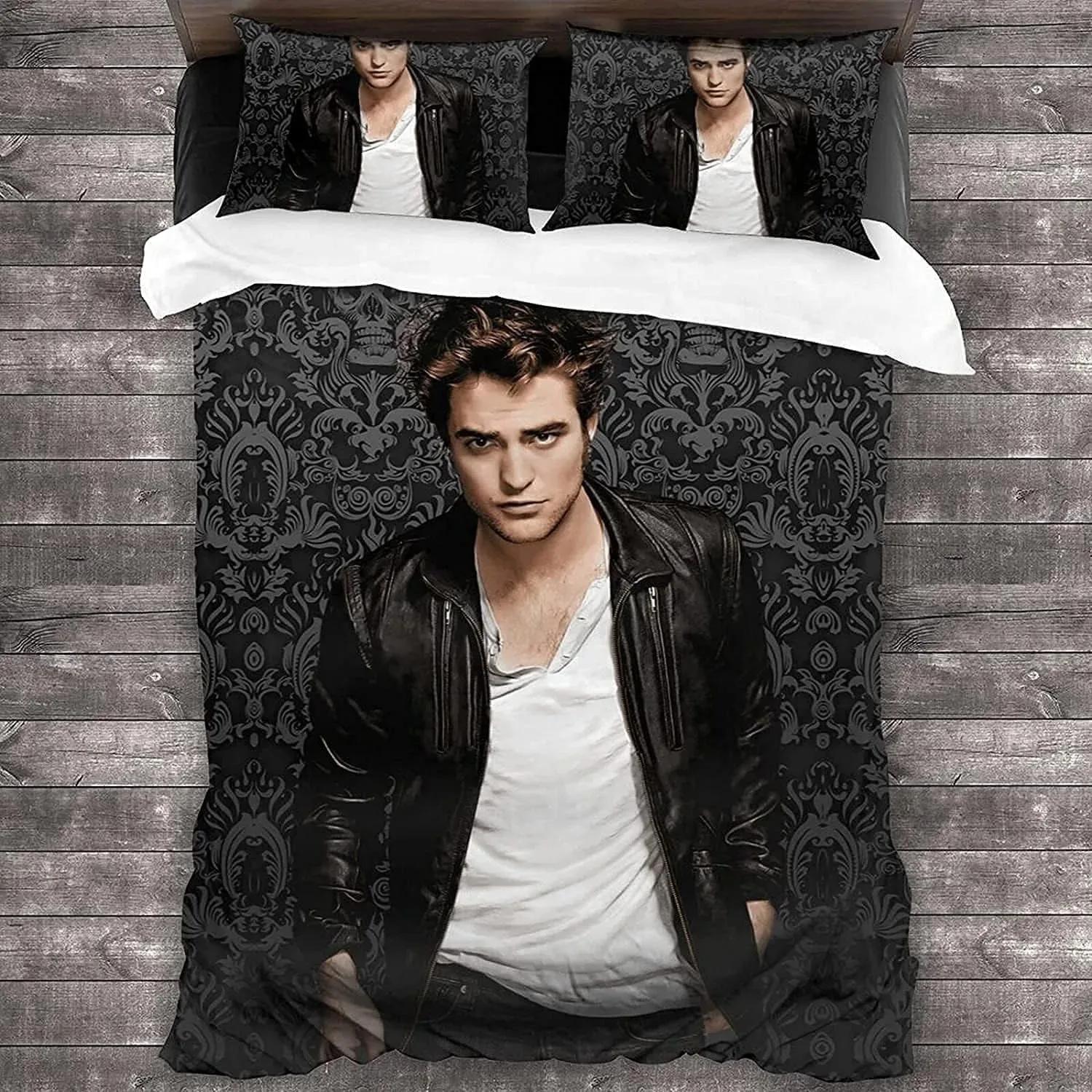 2/3 pièces Housse de couette et taies d'oreiller 3D T-Twilight-S S-Saga, Ensemble de literie pour adolescents et adultes Bella Vampire, Cadeau pour garçons et filles 100x135cm
