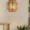 Modern Wall Light Natural Wall Sconce Hemp Rope Hand-Woven Square Rustic Farmhouse E27 Kitchen Island Restaurant Living Room
