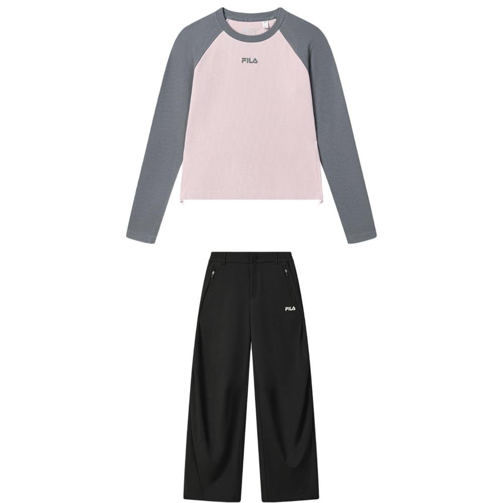 

Новый повседневный костюм FILA ORIGINALE женский F11W539204F-PK+F11W539803F-BK M