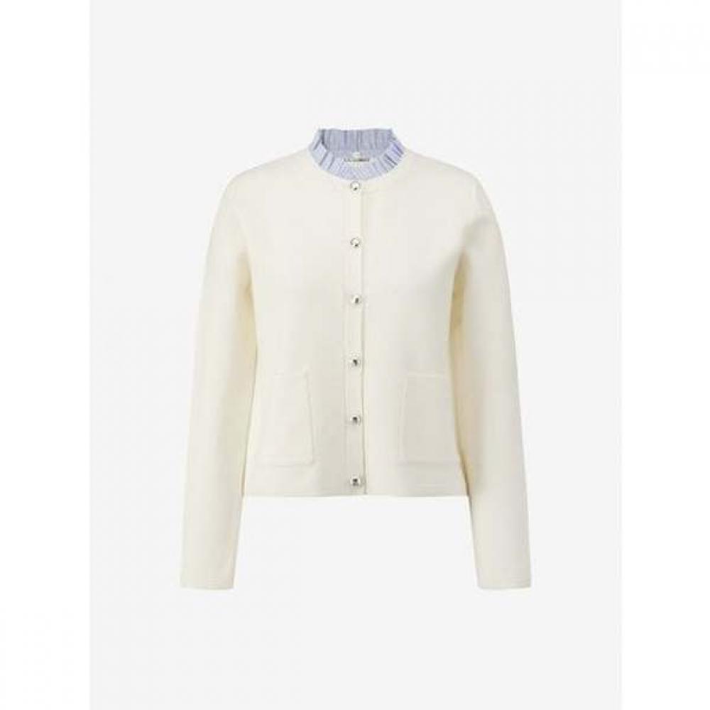 Cc Collect Detachable Stripe Collar Knit Cardigan C261ksl003