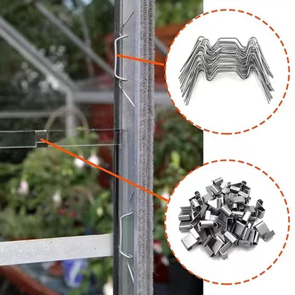 50 Pieces Greenhouse Glass Pane Clips Portable Window Clips Greenhouse Repair