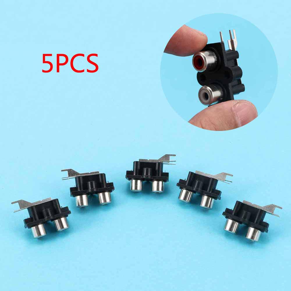 PCB Mount Stereo Audio Video Jack AV/RCA Socket 6 Position Female Connector-3Pcs PCB Mount Stereo Audio Video Jack AV/RCA Socket 6 Position Female Connector-3Pcs