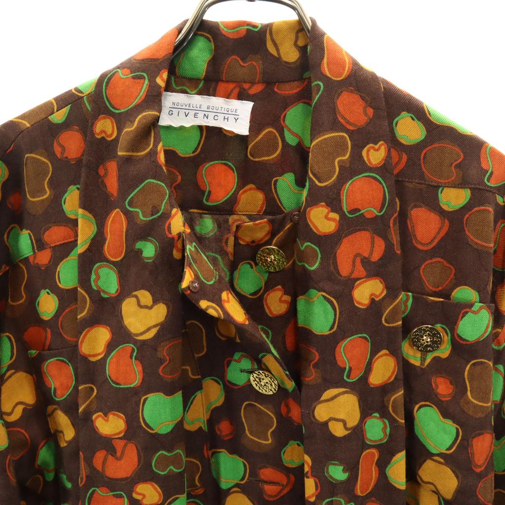 GIVENCHY 90s Silk Blend Old Long sleeve shirt 10 Brown Women Used