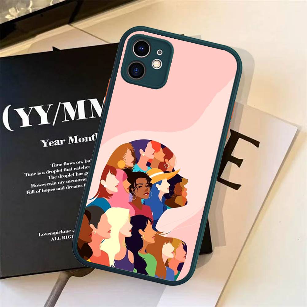 Feminist Feminism Aesthetics Girl Phone Case For iPhone 13 12 X XS MAX Pro Max 16 15 11 14 Pro Max Shockproof Matte Cover