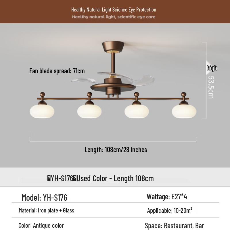 OEING Inverter Ceiling Fan Chandelier