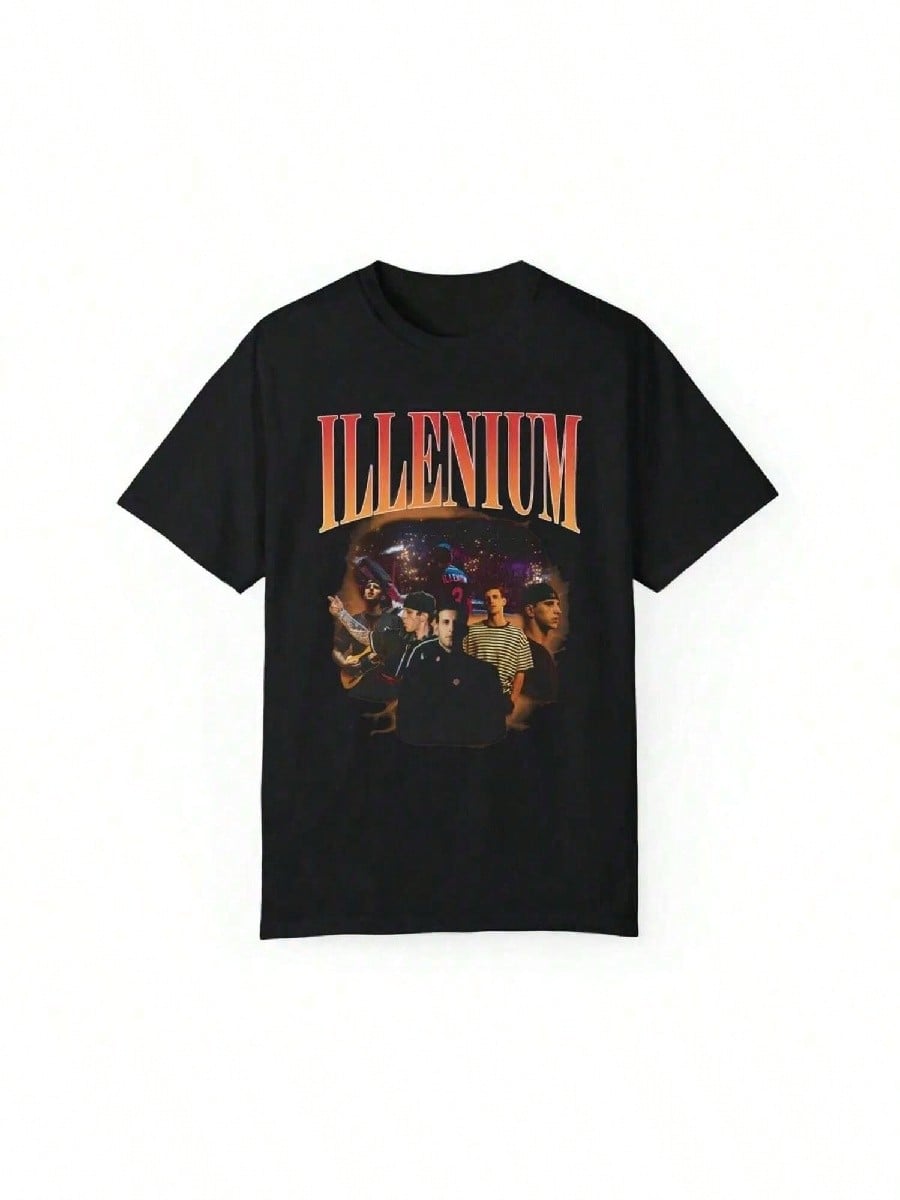 

Футболка Illenium EDM Стиль Бутлег Рэп Футболка Illenium Ретро Винтажная Футболка 90-х Comforts Colors Оверсайз Уни Футболка S