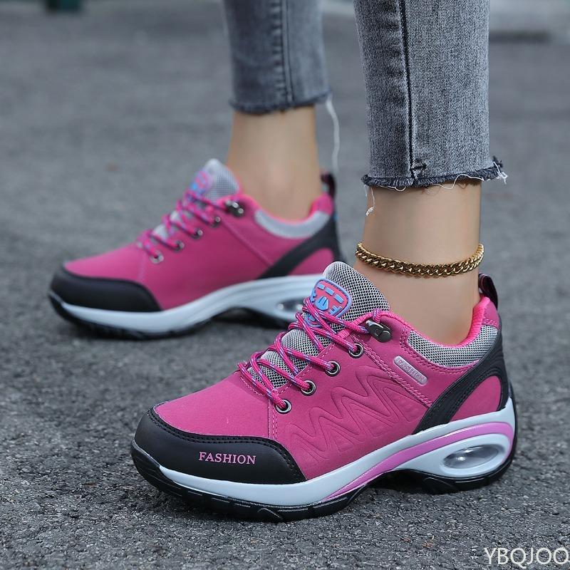 Ladies Minimalist Breathable Platform Shoes Fashionable Lace Up Casual Shoes Casual Comfortable Women Outdoor Sneakers
