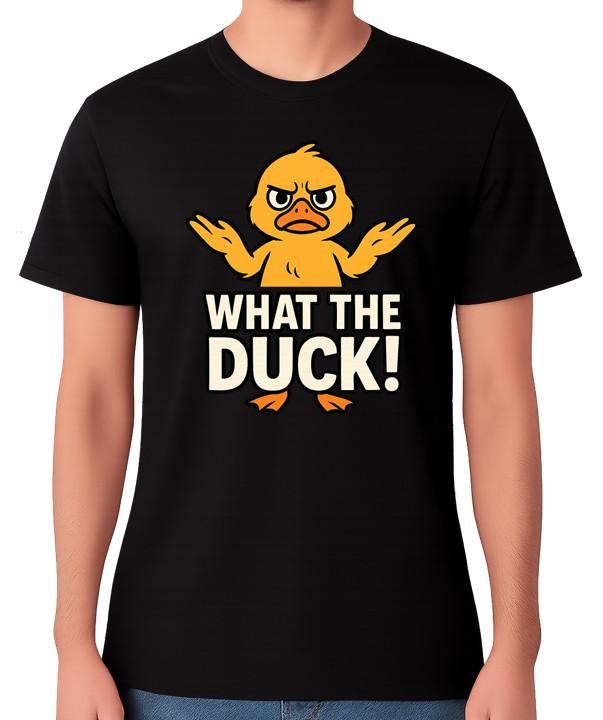 

What The Duck F#ck Funny Graphic Unisex T-Shirt Angry Shrug Duck Humour Tee 5XL різнокольоровий