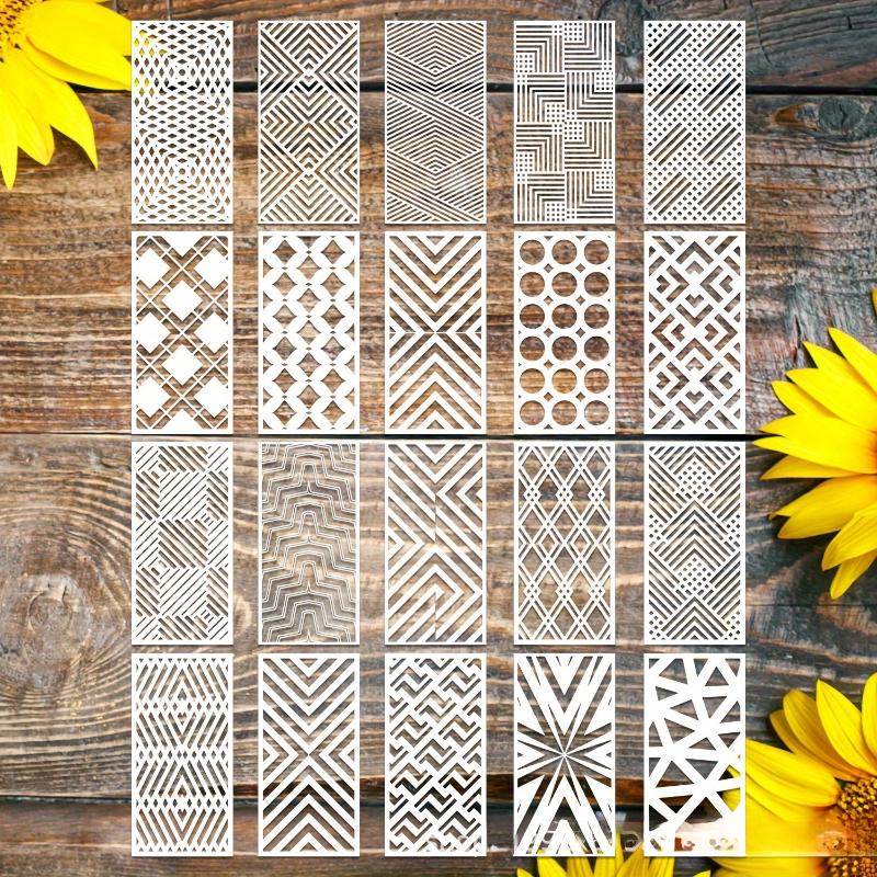 

20 шт., Настенный рисунок, Шаблоны для рисования, Многоразовые, Пластиковые шаблоны, Выкройки для одежды DIY, Домашний декор, Инструменты для рисования 20pcs