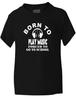 T-Shirt Born To Play Music Boys Girls Children Funny Gift Sizes 1-13 YearsWill Be Opened In a New Window or Tab