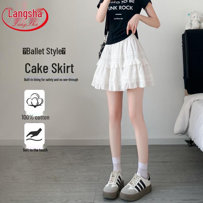 Langsha French Ballet Style High-Waist Mini Skirt L