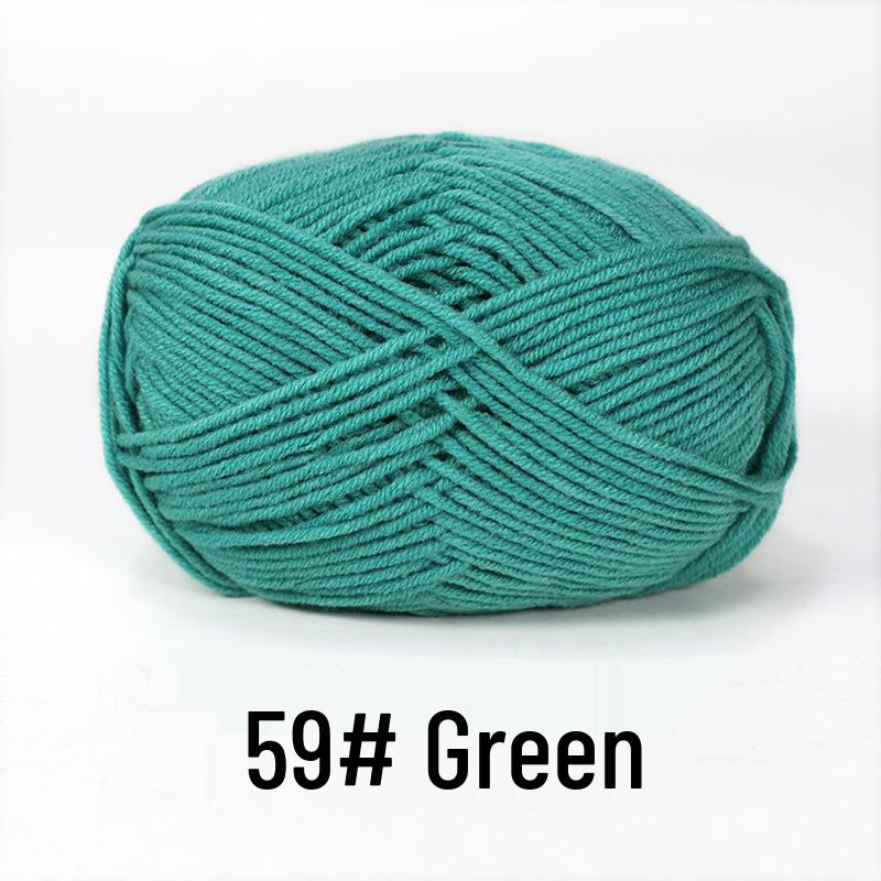 Cotton 4-Strand Medium-Thick Yarn Ball for Crochet: Ideal for Shoes, Dolls, Sweaters, and DIY Knitting Projects