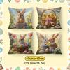 Easter Themed Flowers Cushions Pillowcase Polyester Cushion Cover Throw Pillow Pillowcover Home Car Sofa Decor
