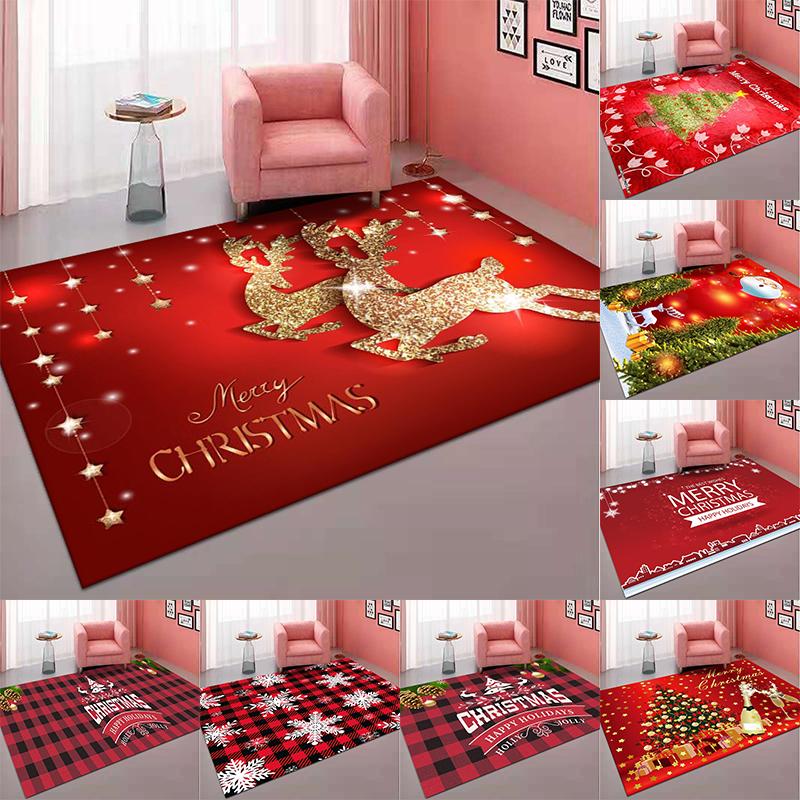 

Рождественский ковер для украшения дома, украшение для гостиной, спальни, ванной комнаты, кухни, нескользящий напольный коврик, с Рождеством и Новым годом