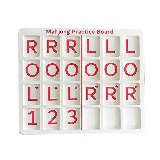 Mahjong Solo Practice Board Beginner Mahjong Training Tool American Mahjong Strategy Aid красный