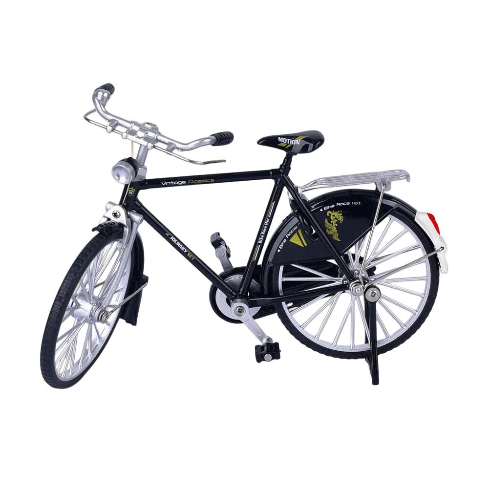 

1/10 DIY Bicycle Model Desk Ornament Simulation Mini Bicycle Model Versatile Bike Decoration Finger Bike Models for Boys Girls чорний