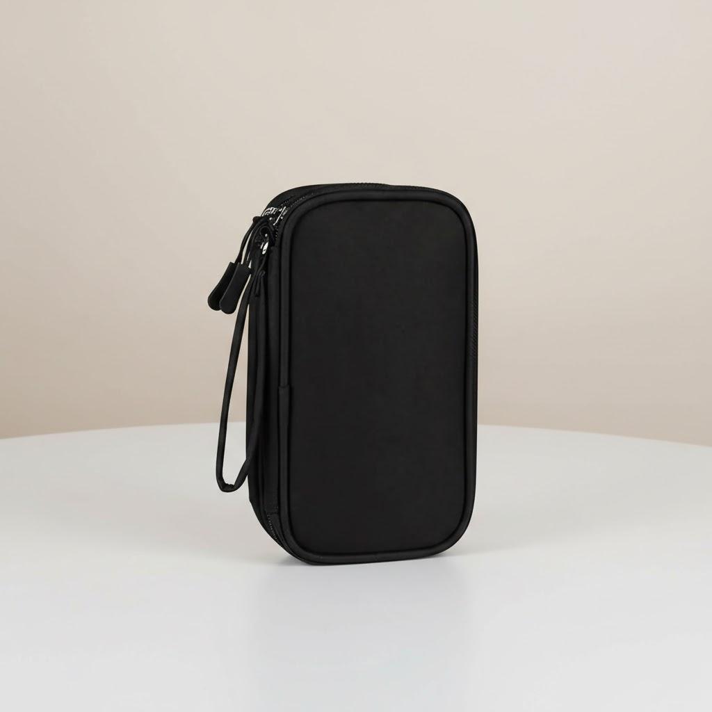

Portable Waterproof Travel Bag Digital Charger Storage Bag for USB Cable Earphone Wire Power Bank Organizing Bag чёрный